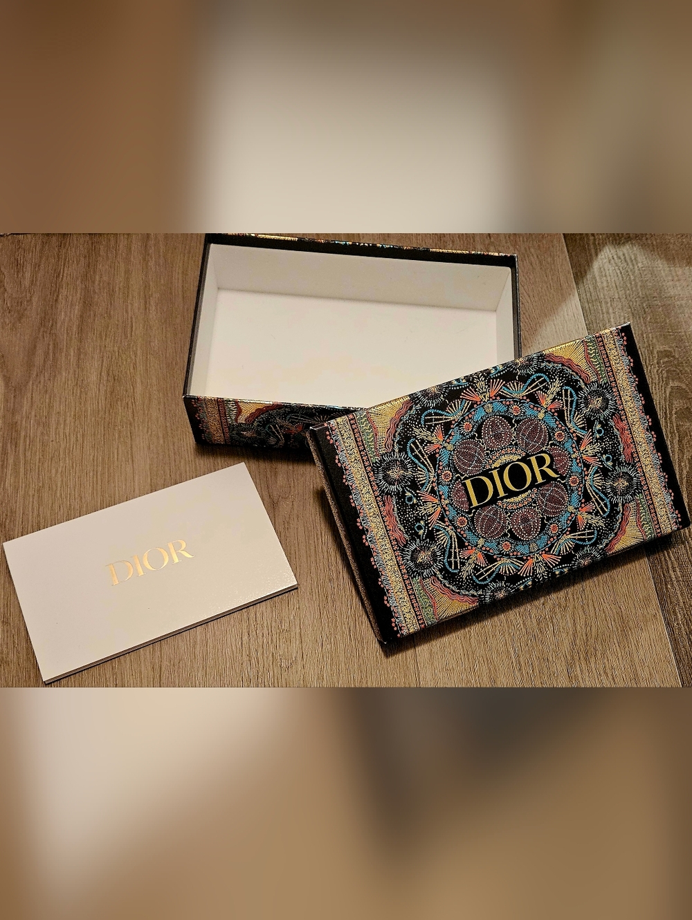 Dior 2020 Holiday Toile de Jouy Lady Dior Wallet Medium Gift Set Box